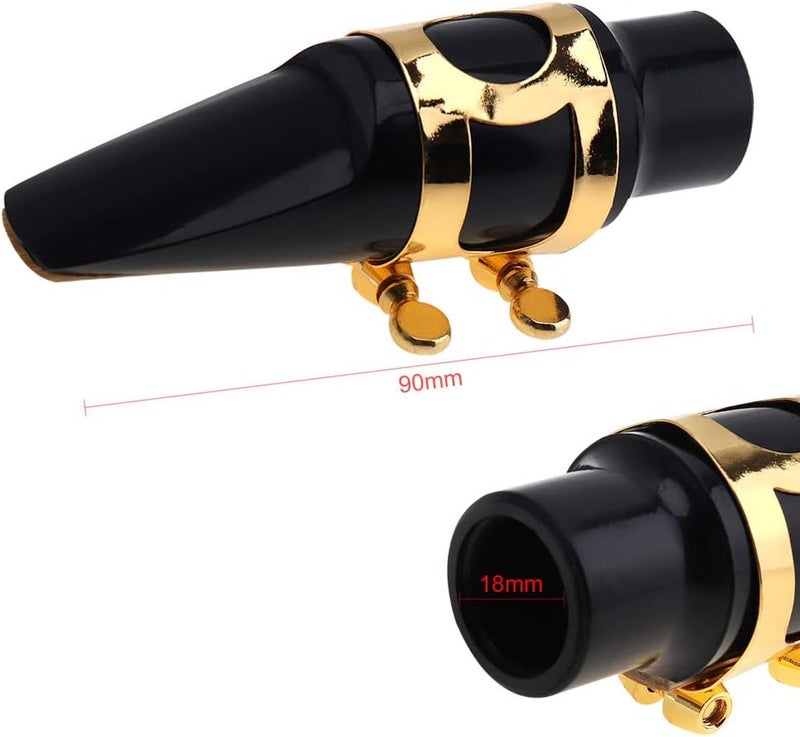 OriGlam Alto Sax Mouthpiece Set, Professional Alto Sax Saxophone Mouthpiece Kit with Cap Metal Buckle Reed Pads Musical Instruments for Alto Saxophone Replacement - Image 5